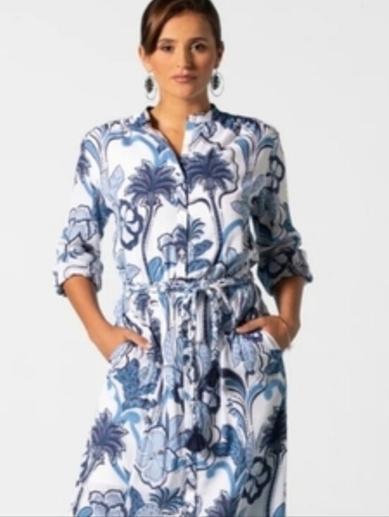 Tori Richard Dresses & Skirts - TORI RICHARD DRESS BUTTON DOWN BRAIDED BELT SHORT SLEEVES FLORAL NWOT SIZE SMALL